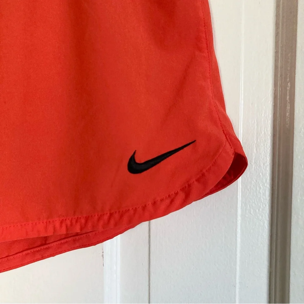 Nike Dri-Fit Lined Running Shorts, Women’s Size Medium Orangey Red/Coral